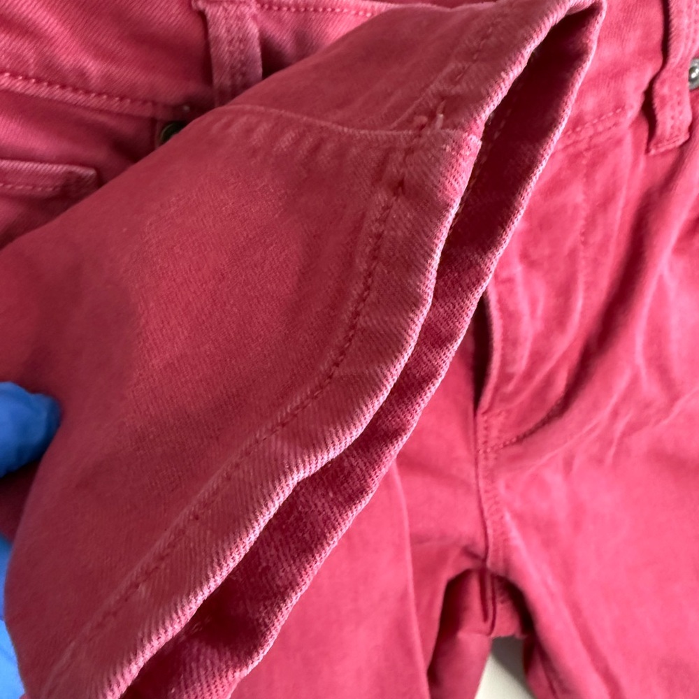 LOFT Ann Taylor Jeans Size 6 Pink Magenta Modern Skinny Mid Rise Ankle Crop - Picture 11 of 13